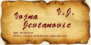 Vojna Jevtanović vizit kartica